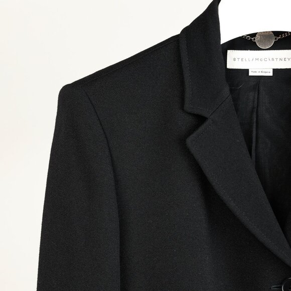 Stella McCartney PF/12 Black Viscose-Crepe Longline Blazer - Picture 5 of 10